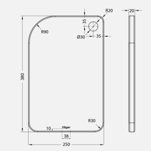 Thớt gỗ tre KLUGER KCB-K500