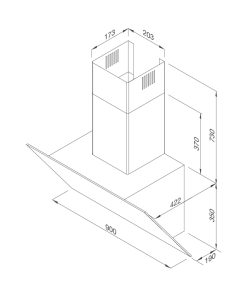 MÁY HÚT MÙI ÁP TƯỜNG MALLOCA VITA V-4 - 13