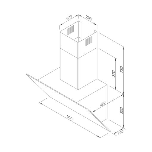 MÁY HÚT MÙI ÁP TƯỜNG MALLOCA VITA V-4 - 3