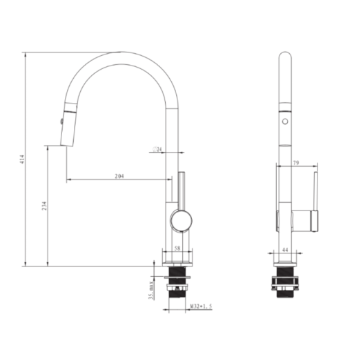 Vòi rửa chén KLUGER KLF0003SC