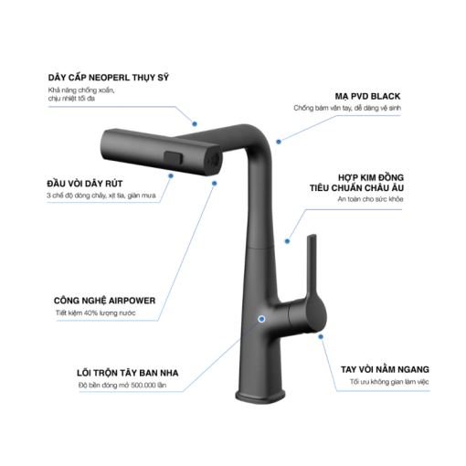 Vòi rửa chén Kluger KLF0018B