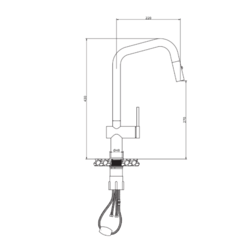 Vòi rửa chén KLUGER KLF0019C