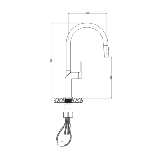Vòi rửa chén KLUGER KLF0020S