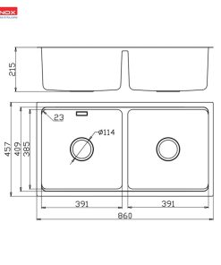CHẬU RỬA BÁT KONOX KN8646DU DEKOR BASIC - 13