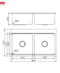 CHẬU RỬA BÁT KONOX KN8651TD DEKOR BASIC - 13