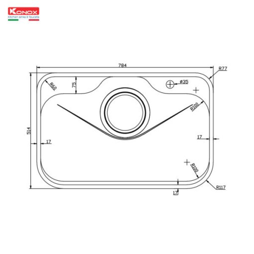 CHẬU RỬA BÁT KONOX TARI 7851SR-FULL - 3