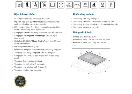 BẾP TỪ SPELIER SPE IC 1089-EG - 11