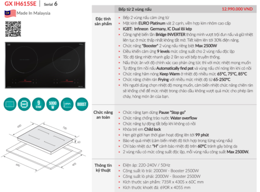 Bếp từ GrandX GX IH615SE - 3