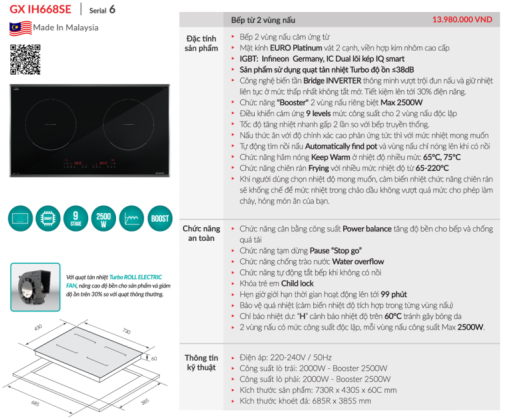Bếp từ GrandX GX IH668SE - 3