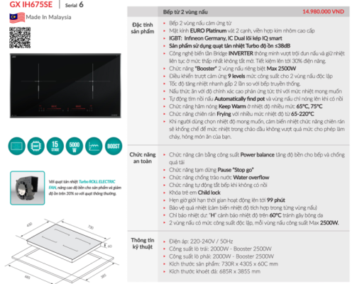 Bếp từ GrandX GX IH675SE - 3