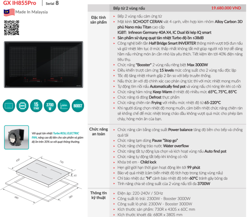 Bếp từ GrandX GX IH855Pro - 15 Bếp từ GrandX GX IH855Pro