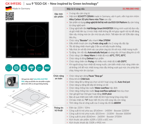 Bếp từ GrandX GX IH933G - 3