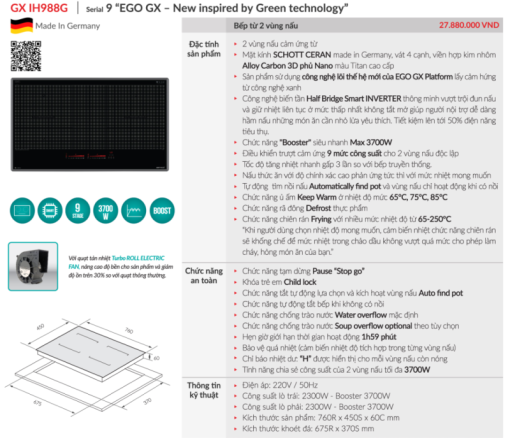 Bếp từ GrandX GX IH988G - 3