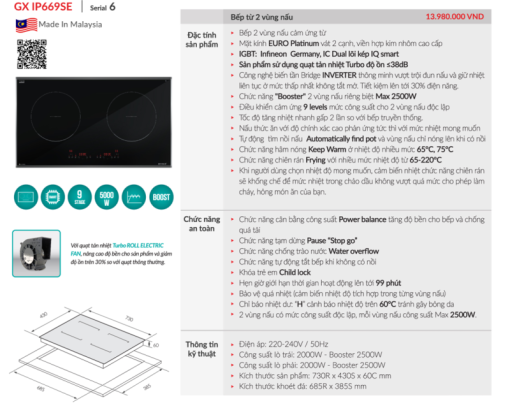 Bếp từ GrandX GX IP669SE - 3