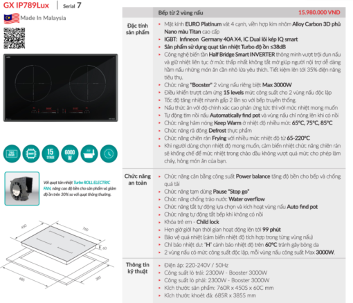 Bếp từ GrandX GX IP789LUX - 3