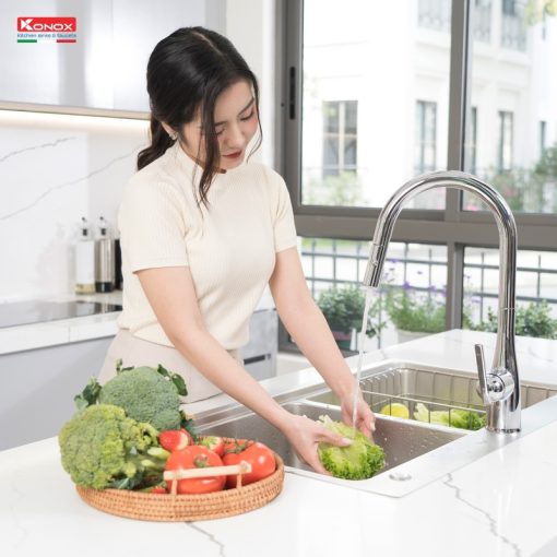 CHẬU RỬA BÁT KONOX KN8651TD DEKOR BASIC - 7