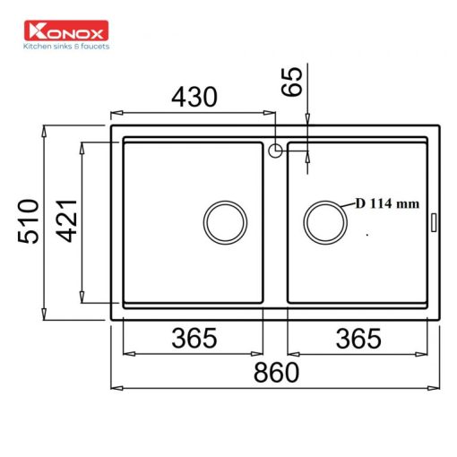 CHẬU RỬA BÁT KONOX PHOENIX SMART 860 - 3