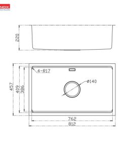 CHẬU RỬA BÁT KONOX KN8146SU DEKOR BASIC - 13