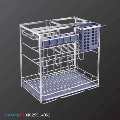 Giá đựng chai lọ gia vị dao thớt GrandX XK.30S - 7