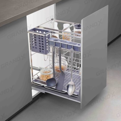 Giá đựng chai lọ gia vị dao thớt GrandX XK.30S - 1
