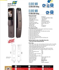 Khóa vân tay DEMAX EL910 MB APP WIFI, REMOTE tiêu chuẩn Đức - 11