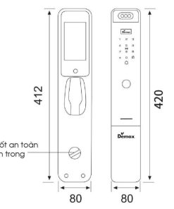 Khóa vân tay DEMAX EL910 MB APP WIFI, REMOTE tiêu chuẩn Đức - 13