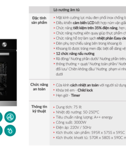 Lò nướng âm tủ GrandX GX75V9 - 12 Lò nướng âm tủ GrandX GX75V9 - 11