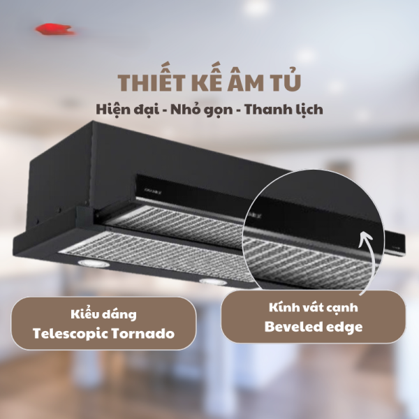 Máy hút mùi âm tủ GrandX GX H60F58B - 9