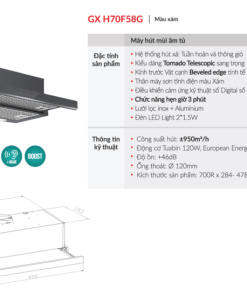 Máy hút mùi âm tủ GrandX GX H70F58G - 10 Máy hút mùi âm tủ GrandX GX H70F58G - 9