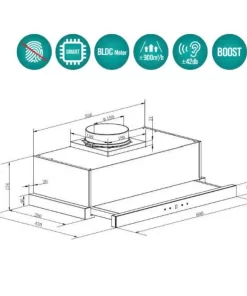 Máy hút mùi âm tủ GrandX GX H70F72B - 13