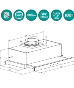Máy hút mùi âm tủ GrandX GX H70F72G - 13