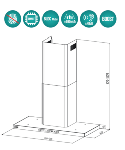 Máy hút mùi áp tường GrandX GX H70T65 - 12 Máy hút mùi áp tường GrandX GX H70T65 - 11