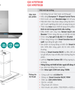 Máy hút mùi áp tường GrandX GX H70T81B - 15 Máy hút mùi áp tường GrandX GX H70T81B - 14