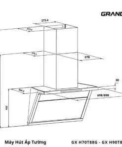 Máy hút mùi áp tường GrandX GX H90T88G - 18 Máy hút mùi áp tường GrandX GX H90T88G - 17