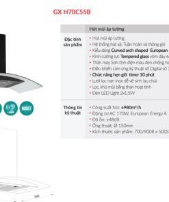 Máy hút mùi GrandX GX H70C55B - 11