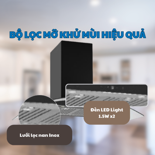Máy hút mùi GrandX GX H70C55B - 9