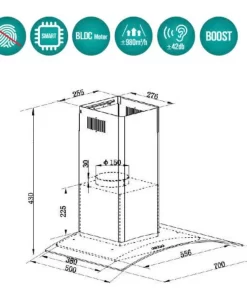 Máy hút mùi GrandX GX H70C62 - 12 Máy hút mùi GrandX GX H70C62 - 11