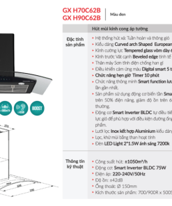 Máy hút mùi GrandX GX H70C62B - 16 Máy hút mùi GrandX GX H70C62B - 15