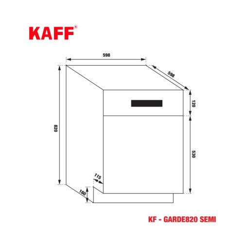 MÁY RỬA BÁT KAFF KF-GARDE820 SEMI - 3