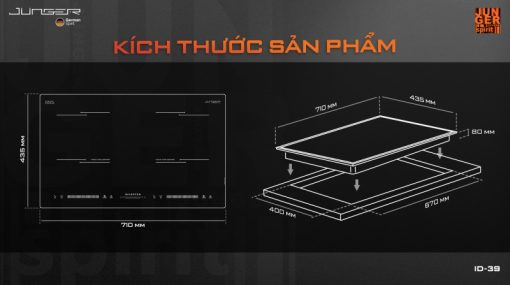 Bếp từ đôi Junger ID-39 - 3