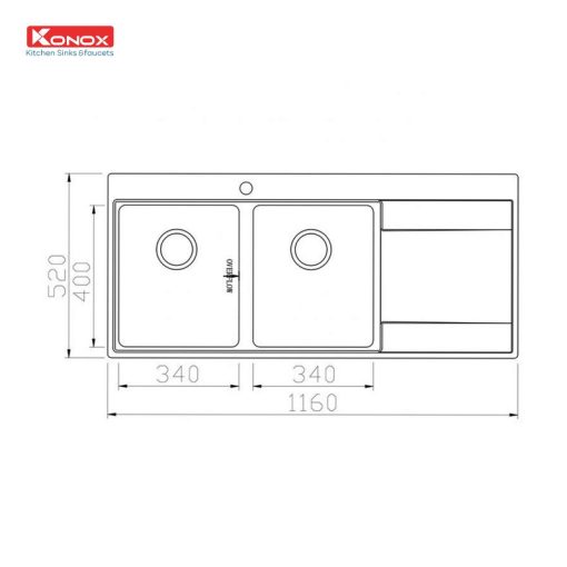 CHẬU RỬA BÁT KONOX UNICO 11652 - 3