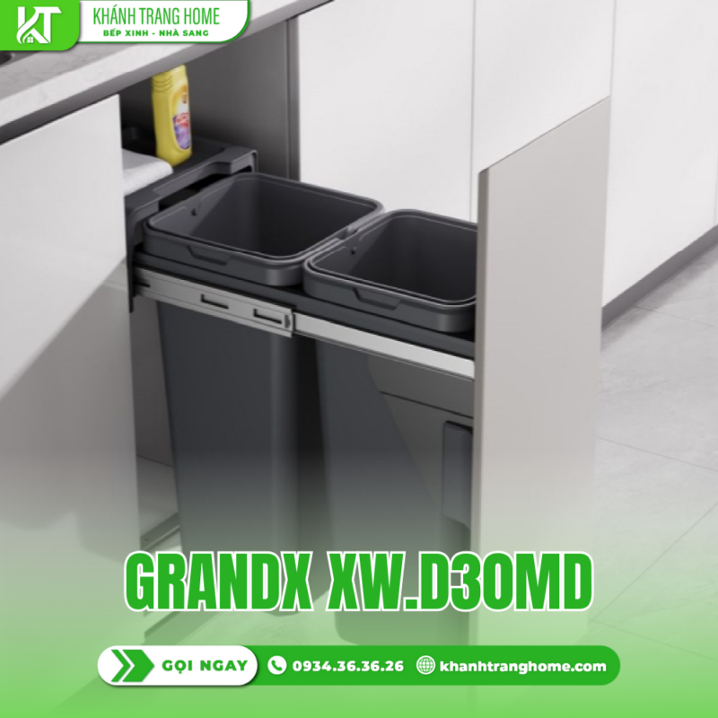 Thùng rác đôi GrandX XW.D30MD - 17 Thùng rác đôi GrandX XW.D30MD