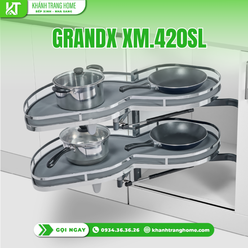 Kệ góc liên hoàn GrandX XM.420SL (Trái) - 25 Kệ góc liên hoàn GrandX XM.420SL