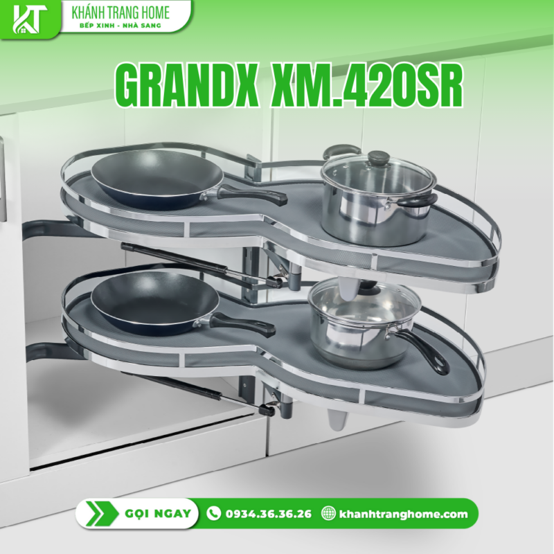 Kệ góc liên hoàn GrandX XM.420SR (Phải) - 25 Kệ góc liên hoàn GrandX XM.420SR