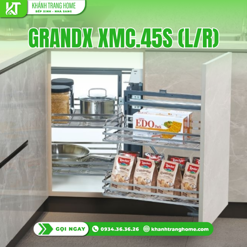 Kệ góc liên hoàn GrandX XMC.45S (L/R) - 23 Kệ góc liên hoàn GrandX XMC.45S (LR)
