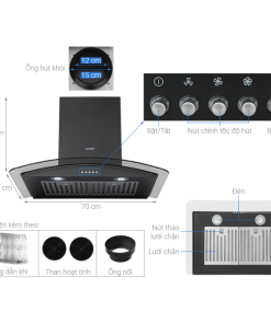 Máy hút mùi COMFEE CH-70CV71B