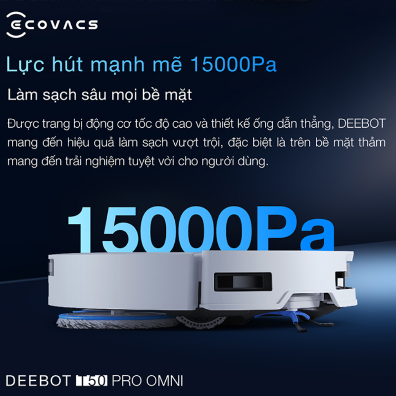 ROBOT HÚT BỤI ECOVACS T50 PRO OMNI - 91 ROBOT HÚT BỤI ECOVACS T50 PRO OMNI