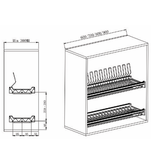Giá bát đĩa cố định GrandX XF.70M - 3
