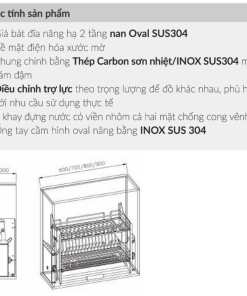 Giá bát đĩa nâng hạ GrandX XL.70M2 - 12 Giá bát đĩa nâng hạ GrandX XL.70M2 - 11