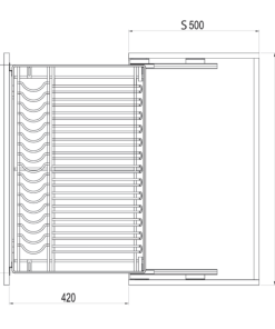 Giá bát đĩa tủ dưới GrandX XD.80M - 14 Giá bát đĩa tủ dưới GrandX XD.80M - 13